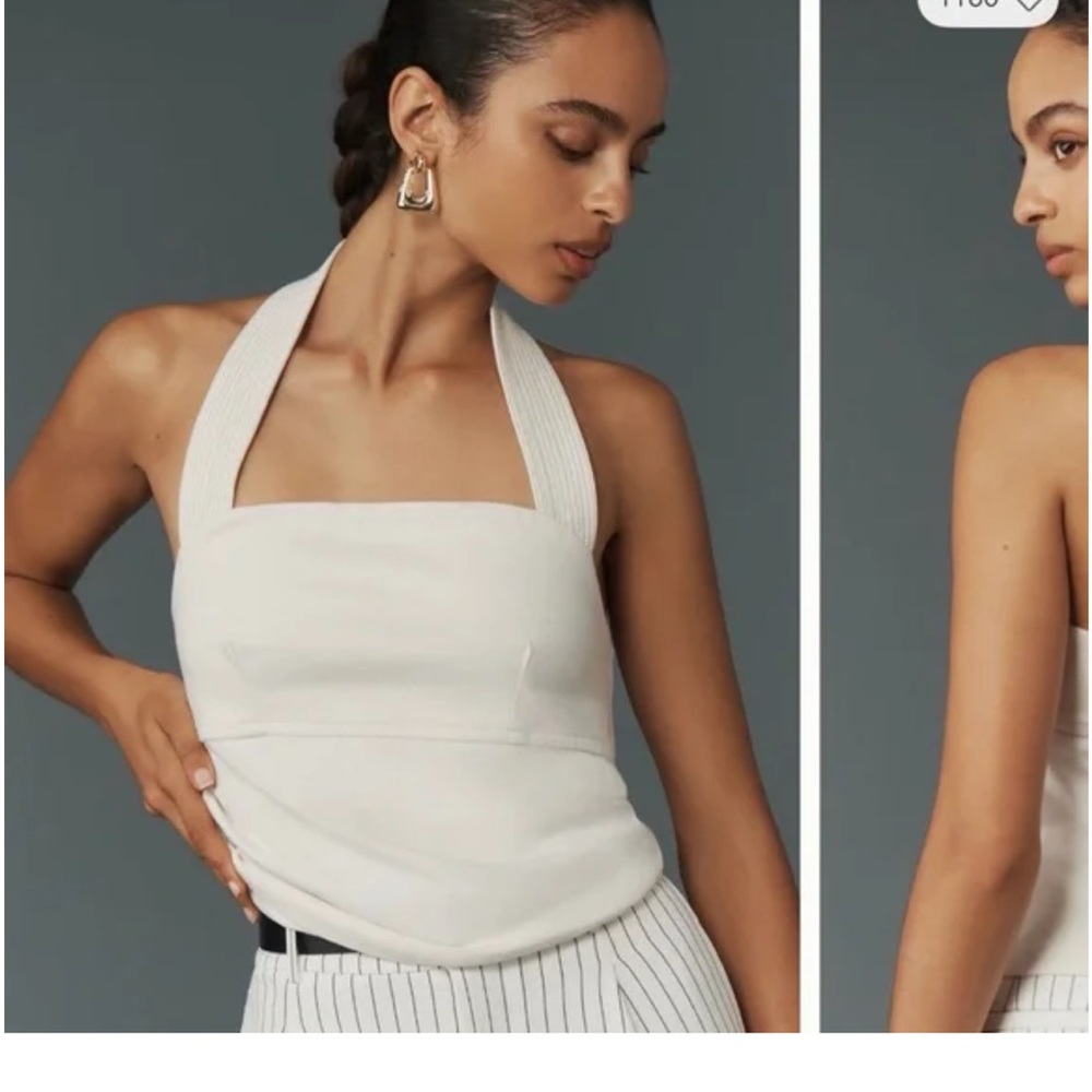 Anthropologie Structured Halter Top